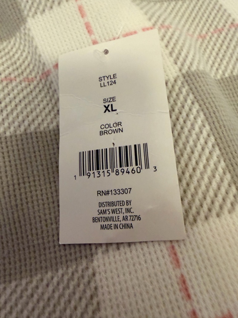 LOFT Beige and White Plaid Women's Pajama Set - Picture 8 of 8